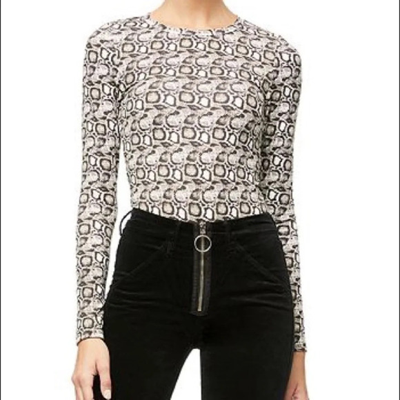 NWT Good American Snake Print Bodysuit - Picture 1 of 4